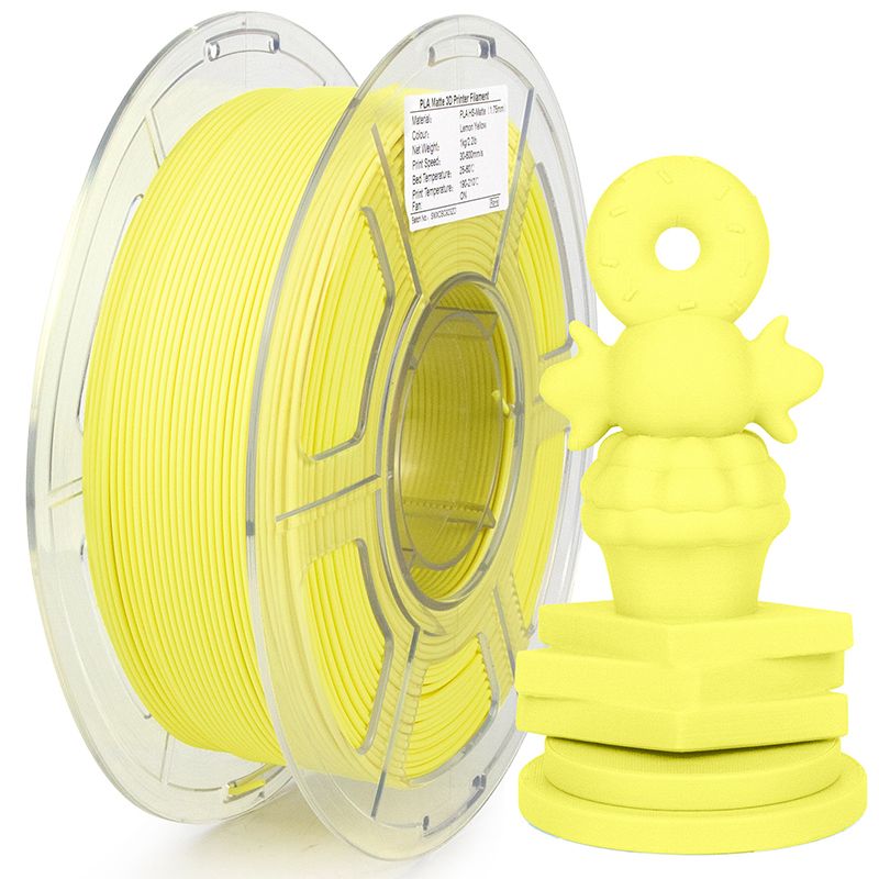 PRINT3DKW New Releases High Speed Matte PLA filament 1 KG Yellow