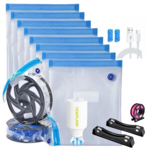 3D Filament Dryer with Vacuum Seal Bag & Pump - 32x35cm Large Size, Durable Plastic